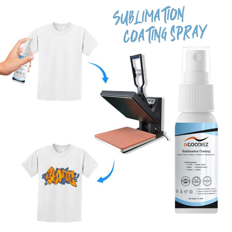 Sublimering belægningsspray hurtigtørrende spray til al bomuldst-shirt alt stof 30ml