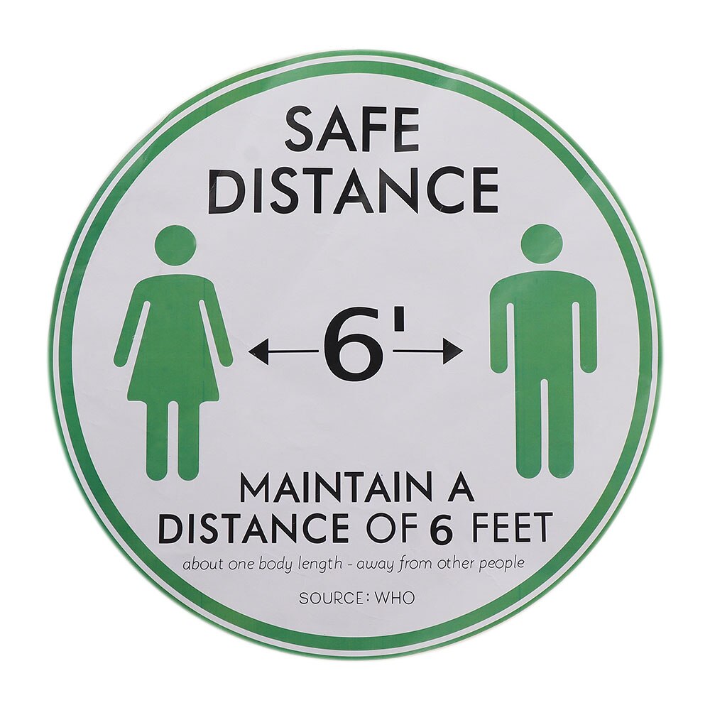 Waterproof Public Area Social Distancing Floor Sticker Please Keep Your Distance Isolation Label Safety Floor Sign Decal Sticker
