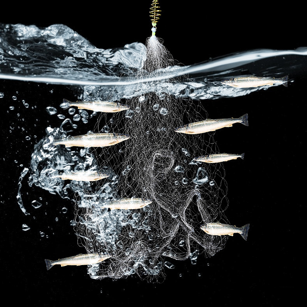 Copper Spring Fishing Mesh Hook with Luminous Beads Multipurpose Fishing Cage Nets Network Tackle Equipment