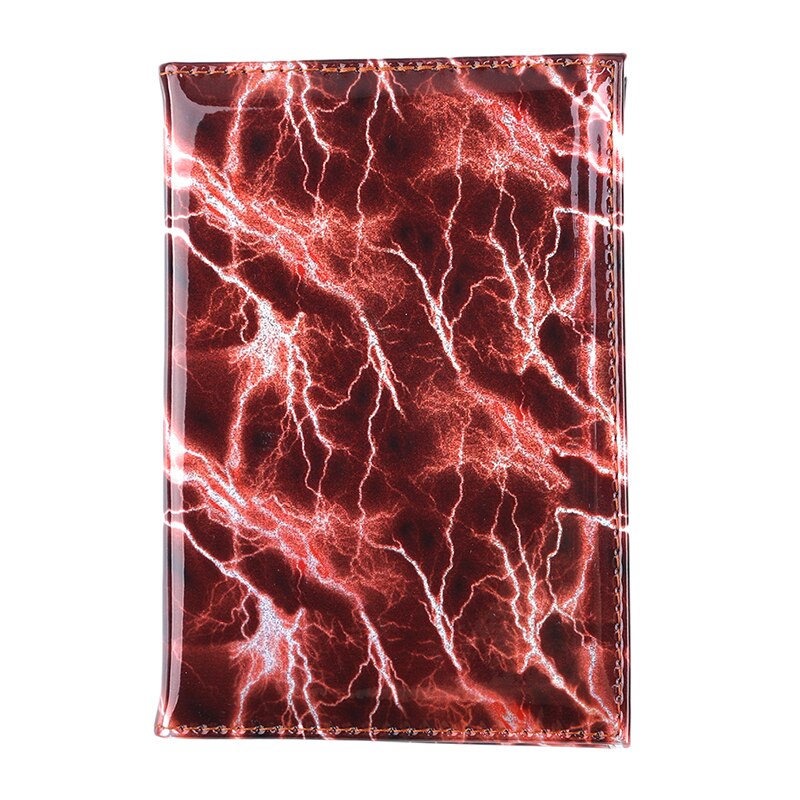 Cool Lightning Pattern Passports Cover Smooth Pu Leather Passport Cover Women Passport Holder Travel Covers For Passports Case: Brown
