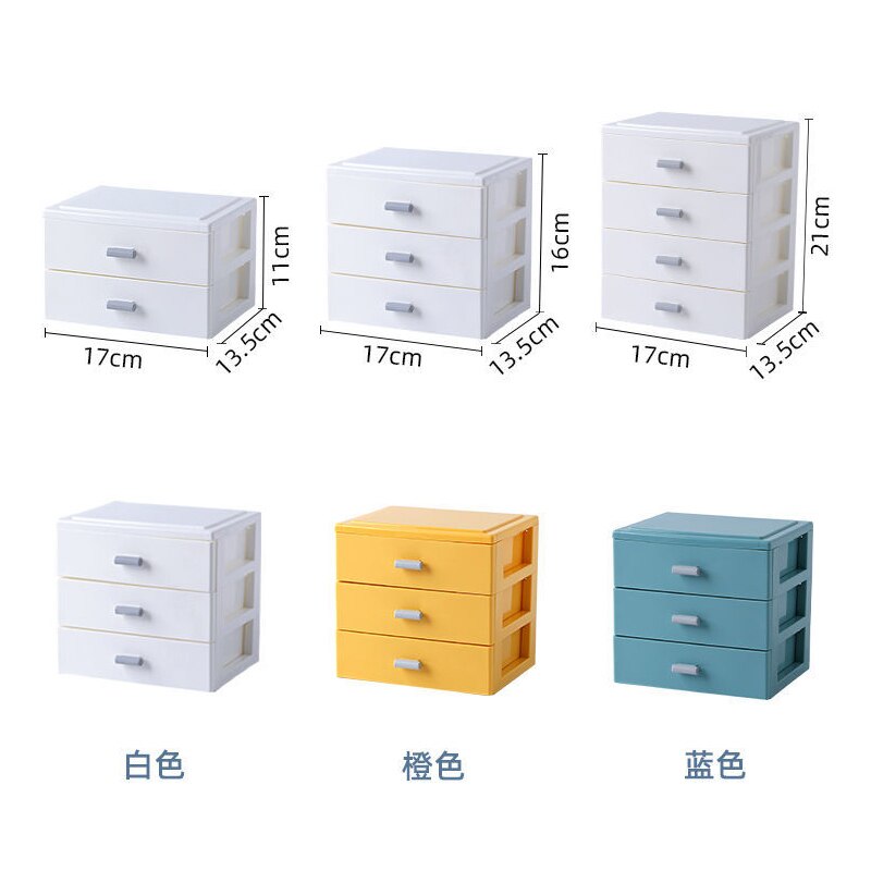 2/3/4 Layer Office Drawer Storage Box Organizer Multifunction Dustproof Stationery Storage Rack Desktop Makeup Organizer Box