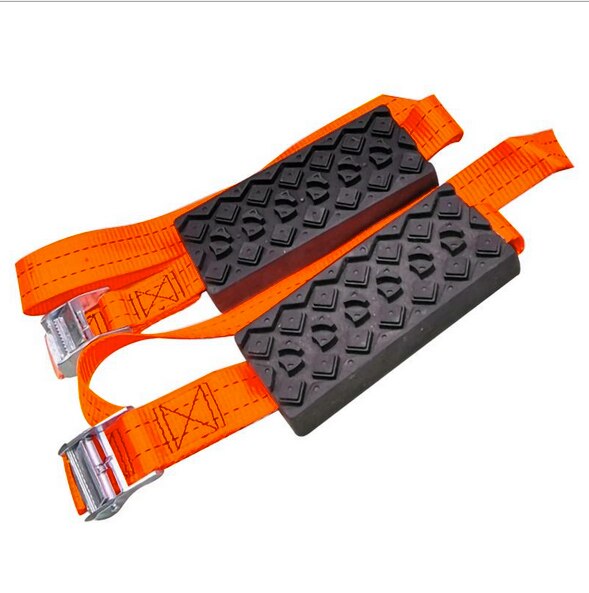 Bloques de tracción de neumáticos de coche antideslizantes, correas de cadena de arena y barro para nieve, hielo y barro, de PU, duraderas, con bolsa, 1/2/4 Uds.: Default Title