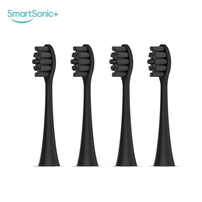 SmartSonic Waterproof Sonic Electric Toothbrush USB Rechargeable Tooth Brush Ultrasonic Toothbrush with 2 Brush Heads: only 4pcs Black