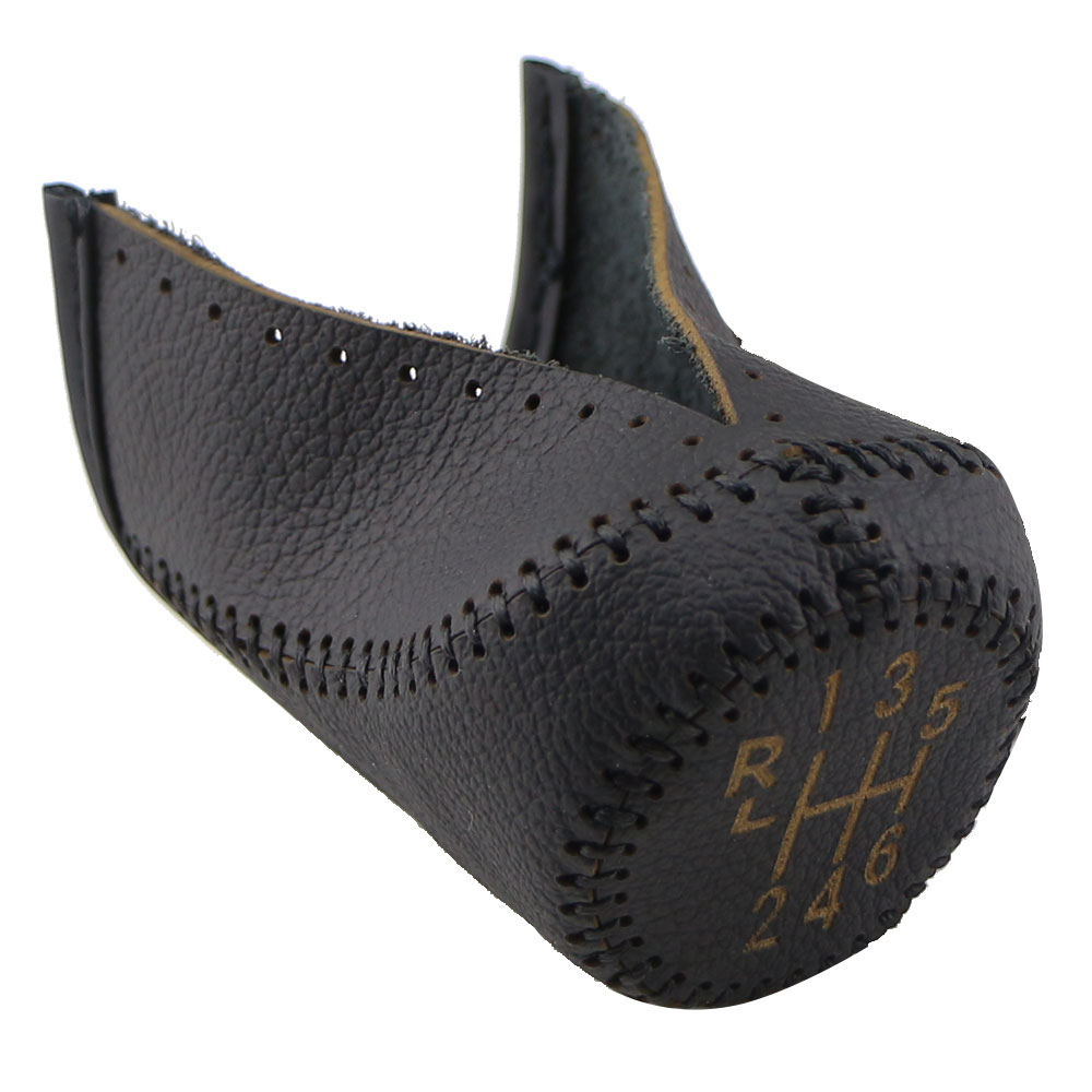 Color My Life Leather 5 6 Speed Car Gear Head Collars for Renault Clio MK3 III Megane MK2 Scenic MK2 Kangoo MT Shift Knob Cover: 6 Speed Black Line