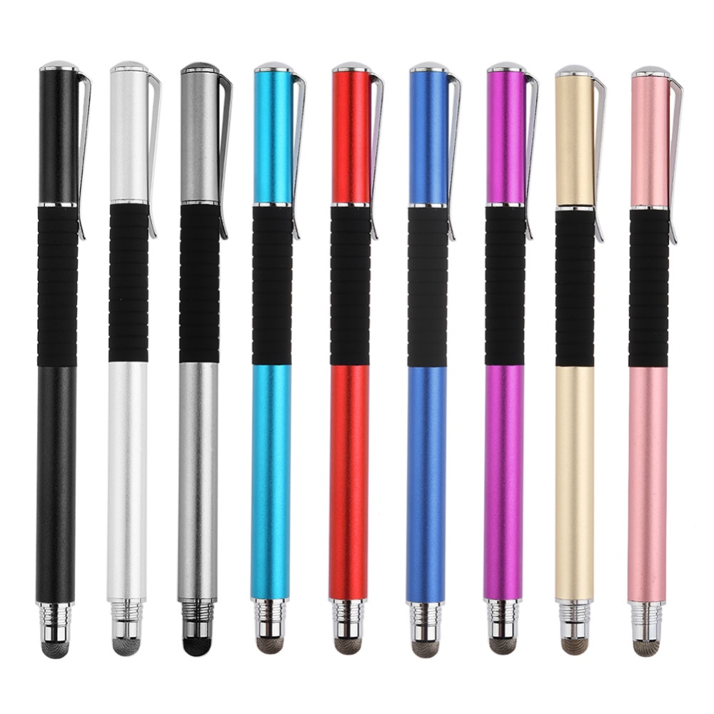 2 en 1 écran tactile capacitif dessin stylet stylo avec stylo chapeau Portable stylo pince pour iPhone téléphone intelligent tablette PC ordinateur