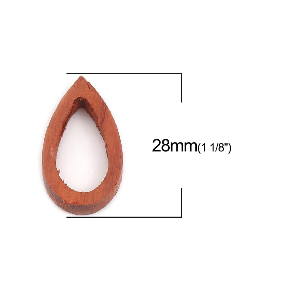 1 Pcs Sandelhout Open Terug Bezel Voor Hars Bruin Rood Ovale Walvis Vierkante Vissenstaart Hexagon Cone Kerst Halloween Verjaardag thuis: Drop shape