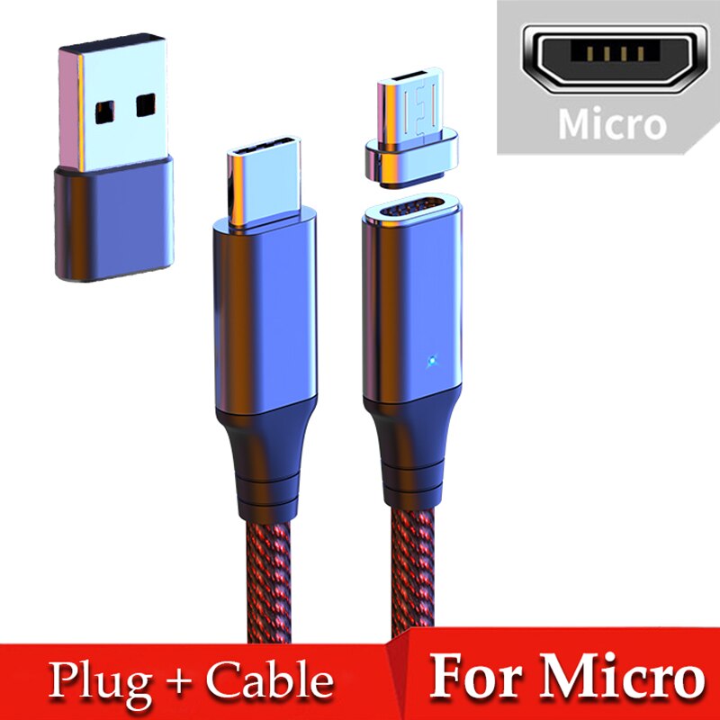 5A Magnetische Usb Kabel Micro Usb Type C Naar Usb C Kabel Met Usb A Connector Multifunction 100W Pd lader Usb C Snelle Oplaadsnoer: For Micro Cable / 1.2M