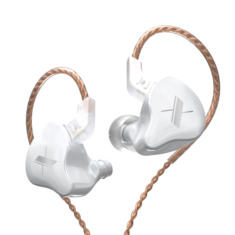 Ak kz edx 1 dinâmico em fones de ouvido alta fidelidade baixo fone com cancelamento ruído: White no mic