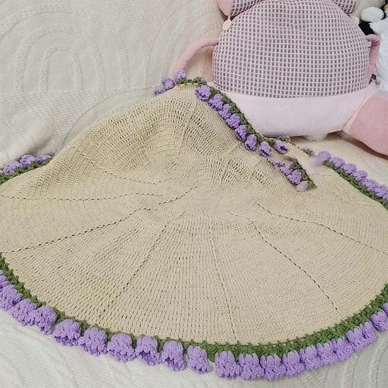 (Productos terminados) Manta tejida hecha a mano con ramo de flores, manta con ramo de rosas, manta suave tridimensional para abrazar flores
