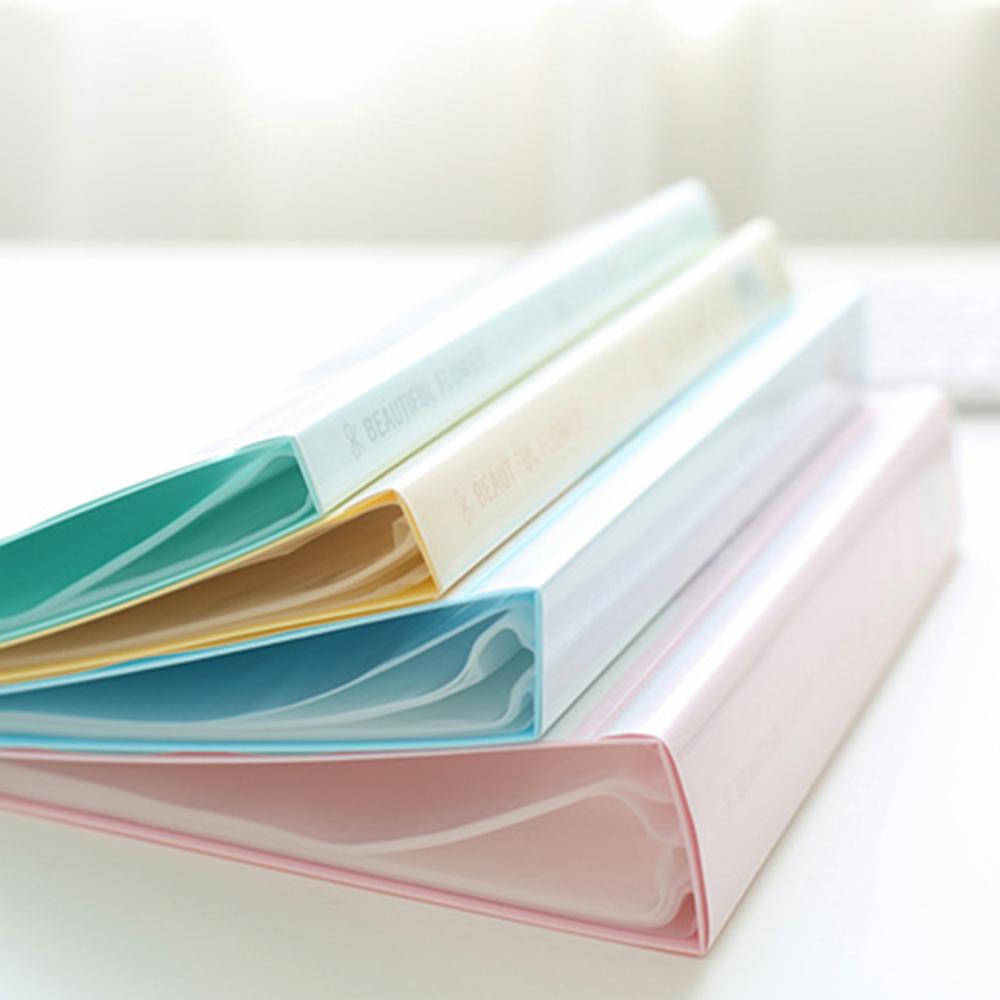 40 Pages A4 Paper Documents Floral File Holders Storage Binder Folder Pouch