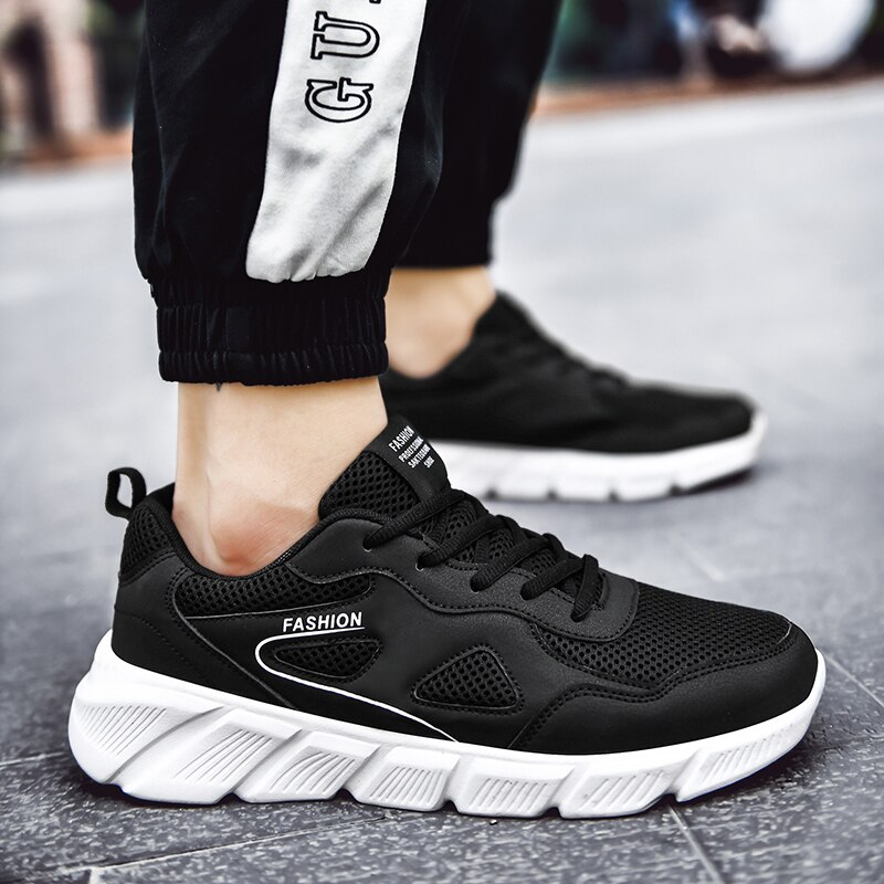 Herre sneakers åndbare herre løbesko stof let skridsikker behagelig udendørs gåsko fodtøj efterår