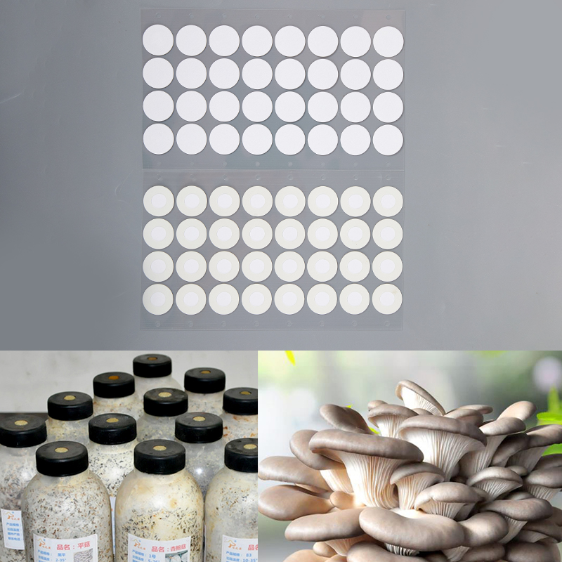 1 folha 20mm Hidrofóbica Membrana Respirável para Cultivo De Cogumelos Membrana Ampla Filtro De Malha Estéril Sintético Adesivos De Papel