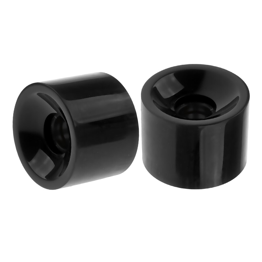 Skateboard PU Wheels Pro Blank Skateboard PU Wheels Longboard Cruiser Wheels black 2x 70 x 51mm