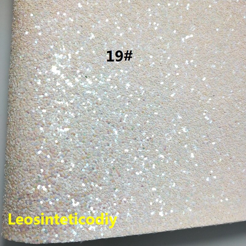 1pc 21 x 29cm syntetiskt läder, cuero sintetico chunky glitter konstläder för att göra rosetter tillbehör  t109: 19