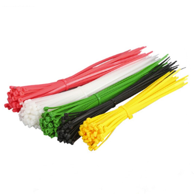100 stücke von selbst-Verriegelung kunststoff Nylon krawatten 3*60-5*300 multi spezifikation zug krawatten, nicht leicht zu brechen kabel reißverschlüsse