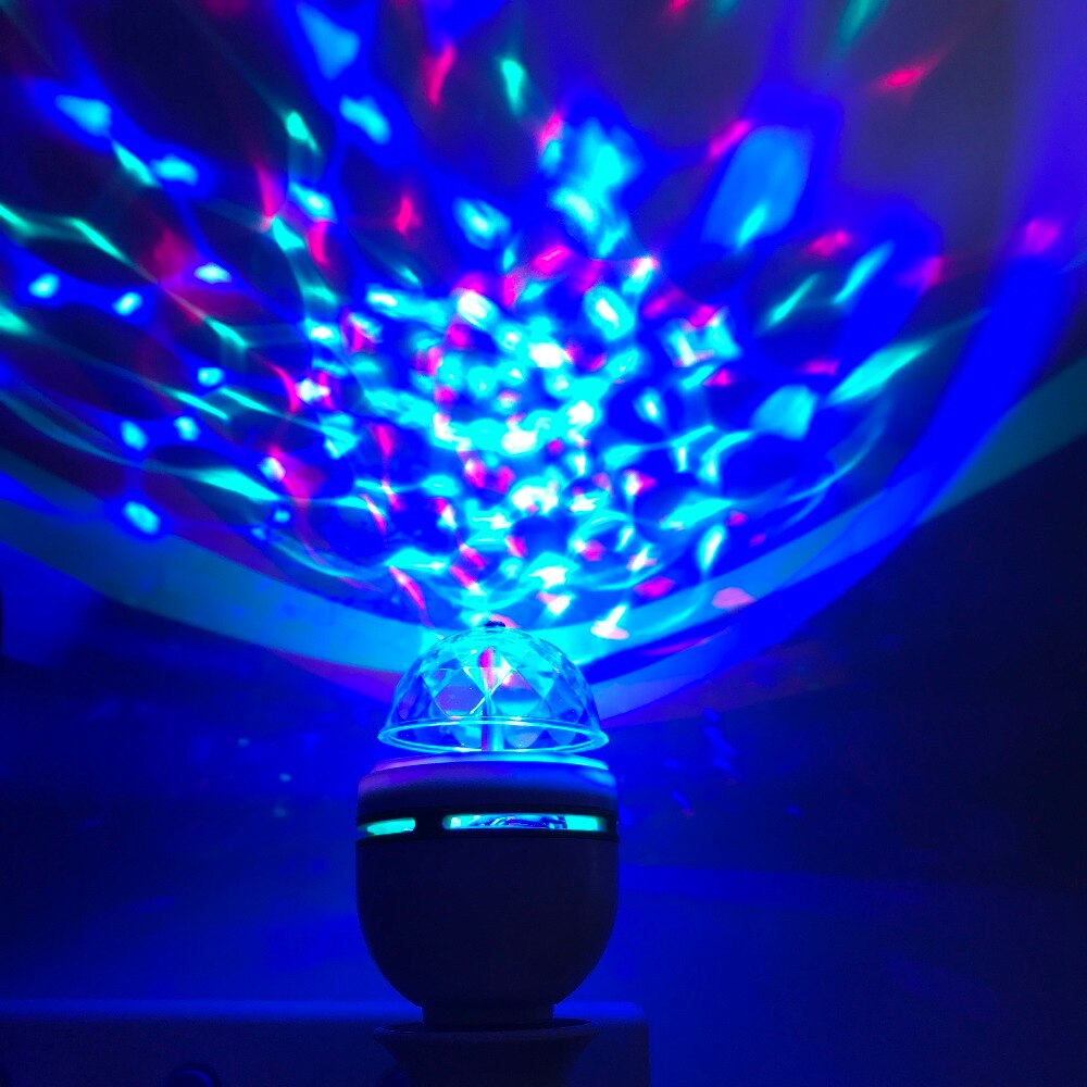 full farge 3w mini  e27 rgb ledet lampe automatisk roterende rgb ledet dj diskotek scenebelysning 85-265v pære til bar ktv belysning