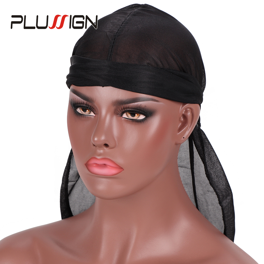 Plussign-gorro de lana para quimio para hombre, turbante musulmán, sedoso Durag Waves, para la cabeza, 1 Uds.