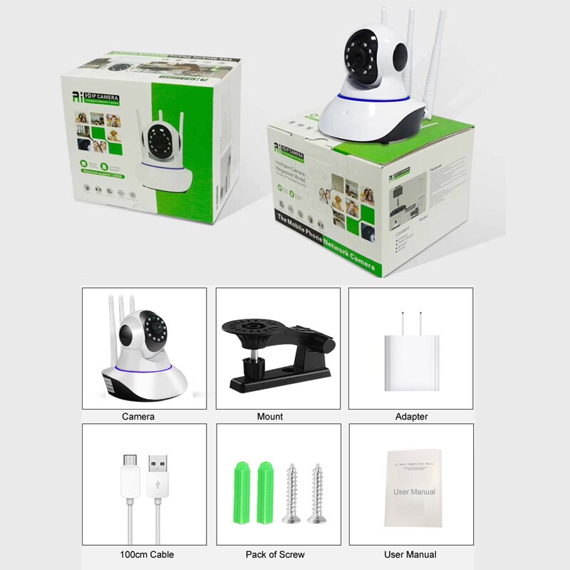 1080P Draadloze Wifi Thuis Camera Beveiliging Surveillance Indoor Ip Bewegingsdetectie 360 Ptz Cam Securite Kamera Babyfoon