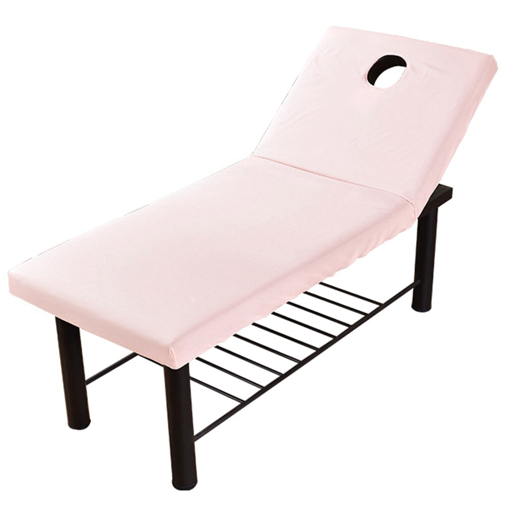 Elastisk massagebriks allround wrap forpart huldæksel genanvendeligt salonsengelagen firkantet hovedmonteret polyester blødt solidt