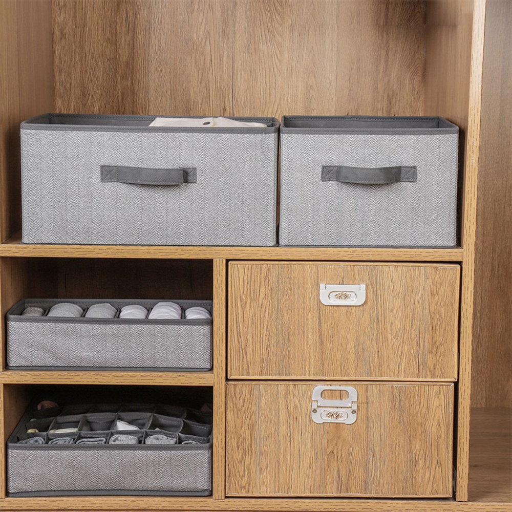 Foldable Wardrobe Organizing Box, Sundries Organizer Cloth Storage Box Closet Room Organizers for Quilt Toy Clothing