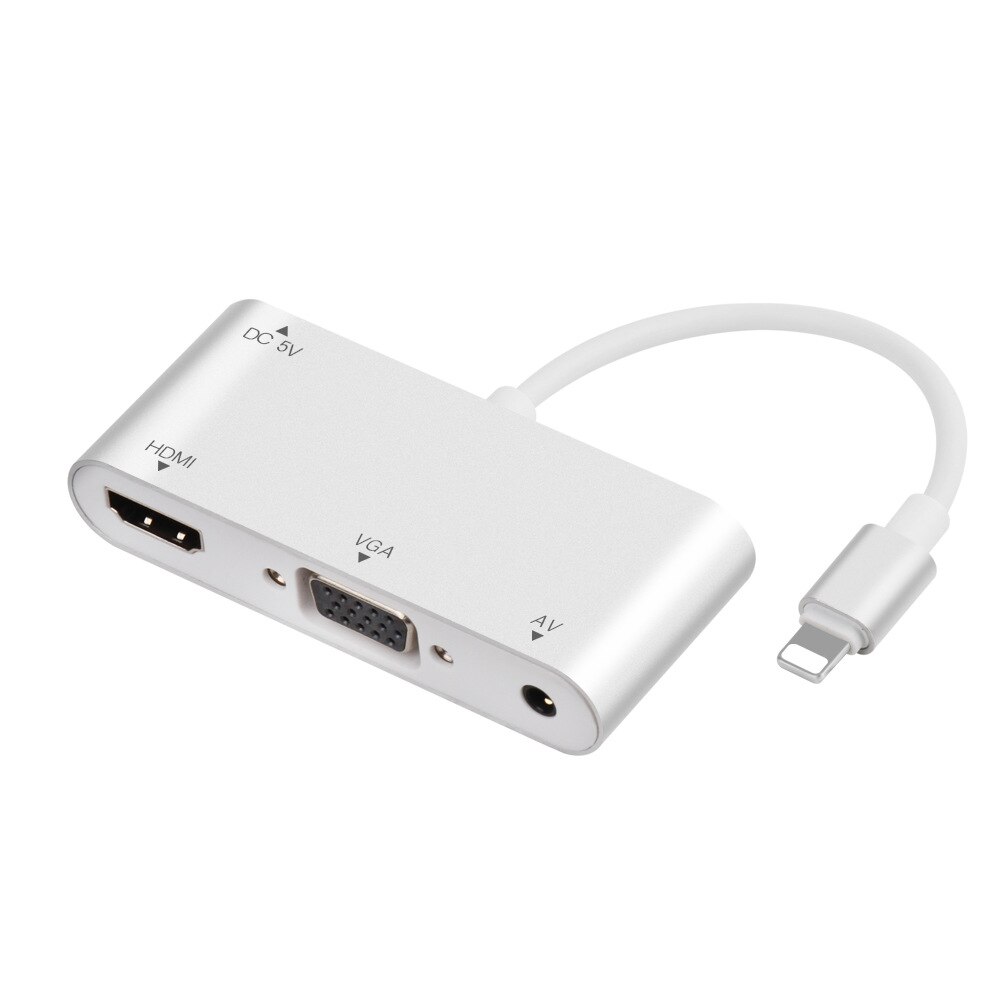 For Lightning to HDMI VGA Four-in-One Multi-Monitoring Device For iPhone HDMI HD Converter