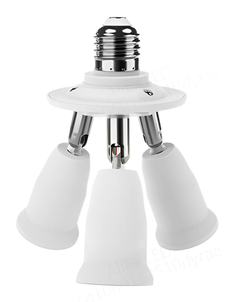 E27 LED-Glühbirnen-Lampenfassung, 2 Zoll, 1/3 Zoll, 1/4 Zoll, 1/5 Zoll, E27-Sockel, Splitter, LED-Lampenfassung, Glühbirnen-Adapterhalter: Black