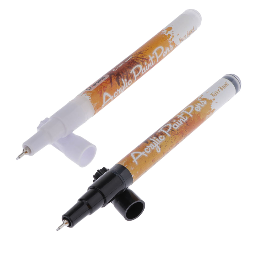 2 sett akrylmaling akrylmaling tusjer markør penner akryl penner akryl maling markør for gjør-det-selv scrapbooking