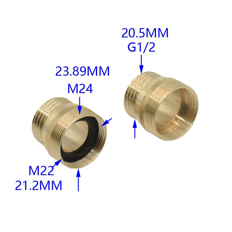 Uros 1/2 to naaras  m22 m24 uros hana liitin messinki hana kierreliitin kupariliittimet 1 kpl