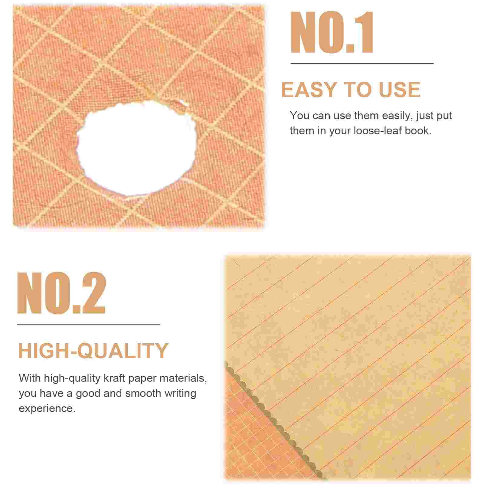 2pcs Loose-leaf Notebook Refills Six Holes Notebook Replacement Accessories
