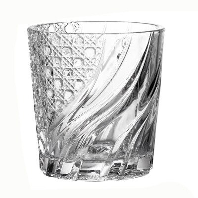 Vaso de Whisky Edo Kiriko, vaso de cristal Vintage, cortado a mano, Whisky Scotch, vaso de Borbón con caja de madera: transparent water dr