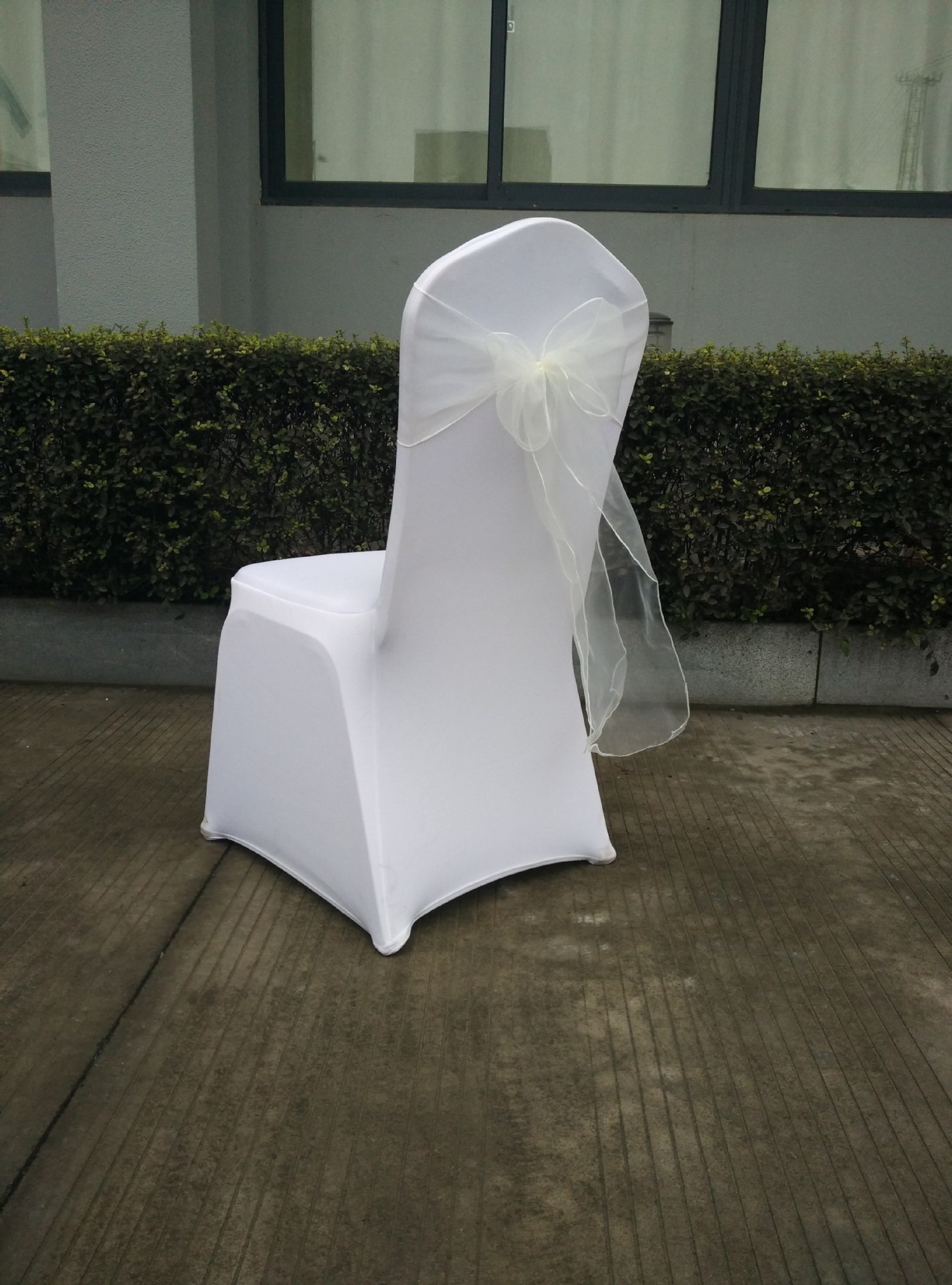 Wedding Decoration Chair Cover Band Ribbons Chair Backs with Bows for Party Hotel Banquets with Tulle Streamers 25PCS/LOT: 11