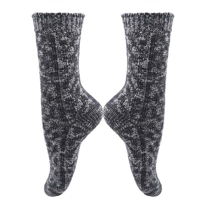 Efterår vinter kvinder blød sne strikning uldsokker vintage damer varme tykkere sokker basic sox kvindelige sportssokker