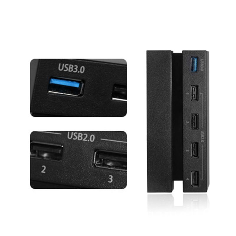 Hub extensão de 5 portas usb 3.0 2.0, adaptador de alta velocidade para sony playstation 4 ps4 dropship