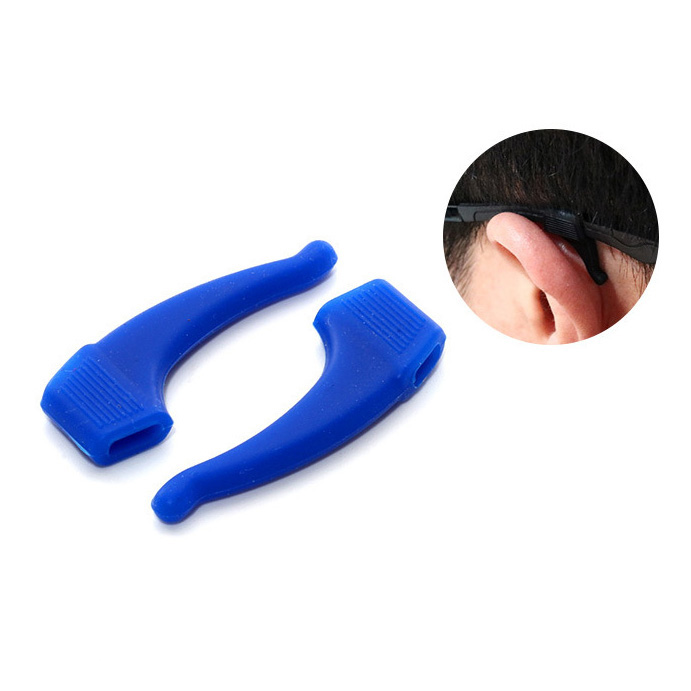Crochet d'oreille antidérapant à la pour lunettes, accessoires pour lunettes, poignée en Silicone, pointe de la tempe, poignée pour lunettes: Dark Blue