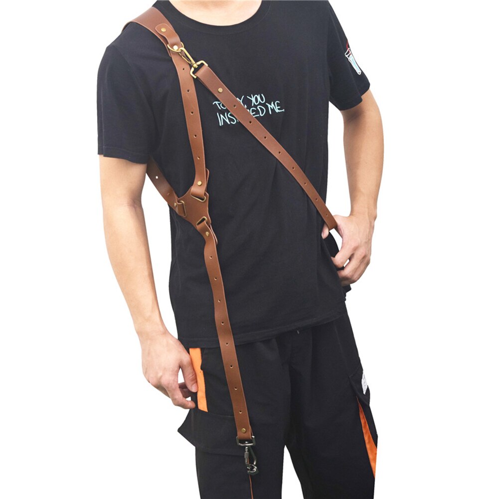 Digital Camera Strap Leather DSLR Strap Double Shoulder Strap Photography Accessories Camera Harness peak Strap: Brown