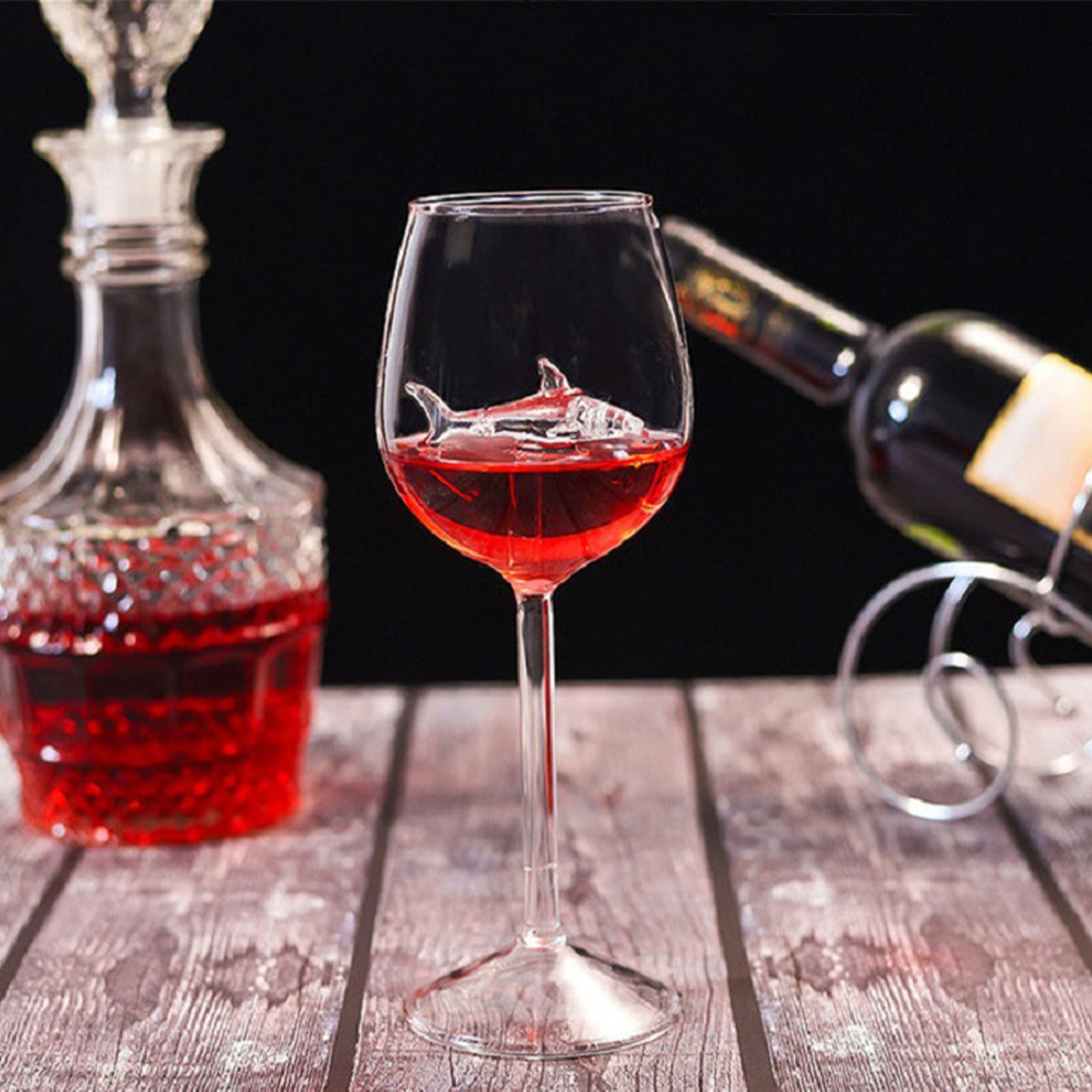 Shark Wine Glass Cup European Crystal Red Wine Cup Wedding Party High Borosilicate Glass Cocktail Bar Decorating