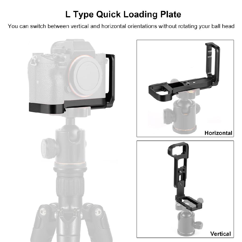 Aluminium Quick Vrijgegeven L-Vormige Verticale Plaat Voor Sony A7M3 Dslr Slr Camera 'S Base Statieven Beugel