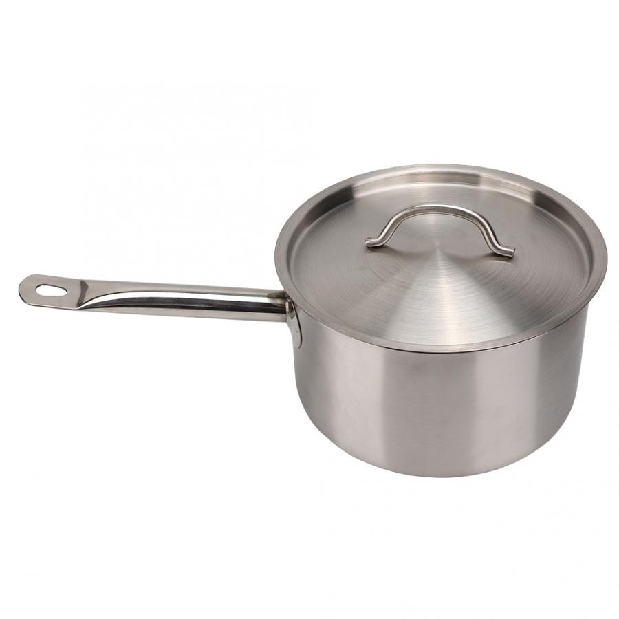 Saucepan Stainless Steel Composite Bottom Cooking Pot Single Handle Saucepan with Lid Home Kitchen Cookware Tool