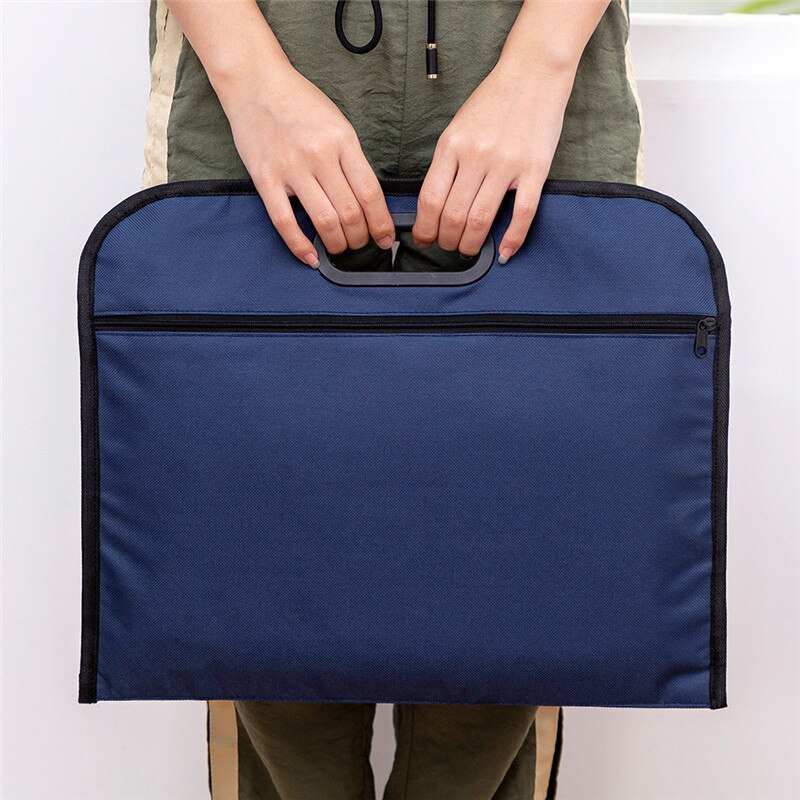 Portable Men Briefcases Waterproof Canvas Big A4 Document Bags Double Layers Book File Women Handbags Conference Information Bag