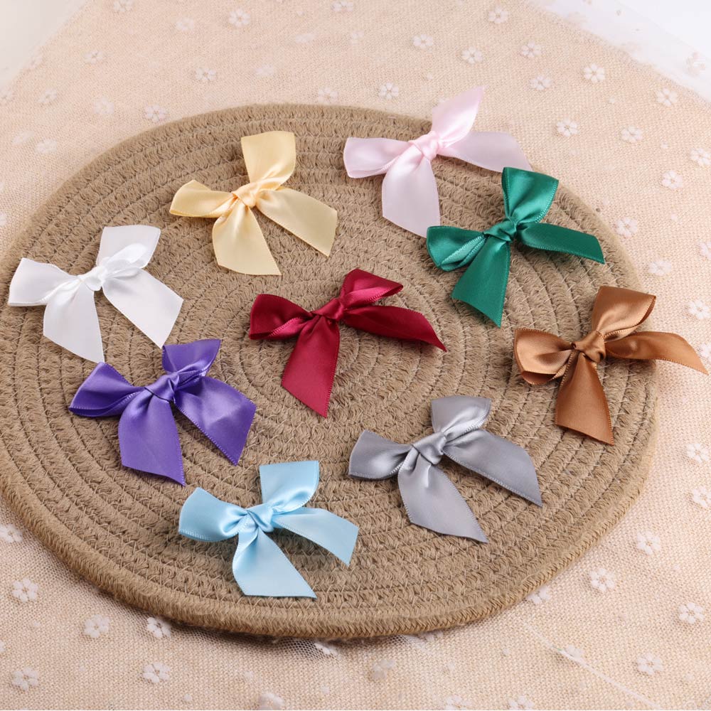 20/50 Uds. Lazos de cinta coloridos, cinta de satén de poliéster, lazo, sombreros de flores, ropa, , de boda, decoración artesanal DIY