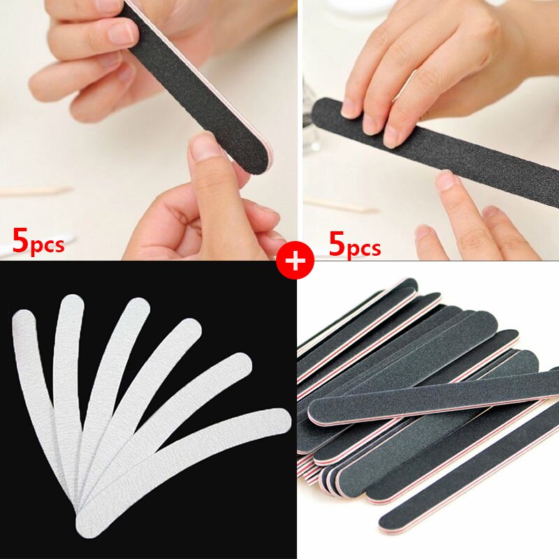 Ferramentas para arte em unhas, bloco de amortecedor, lixa, polimento, lixa, pincel de unha, profissional, cuidados com as unhas de manicure e pedicure: 10PCS style B