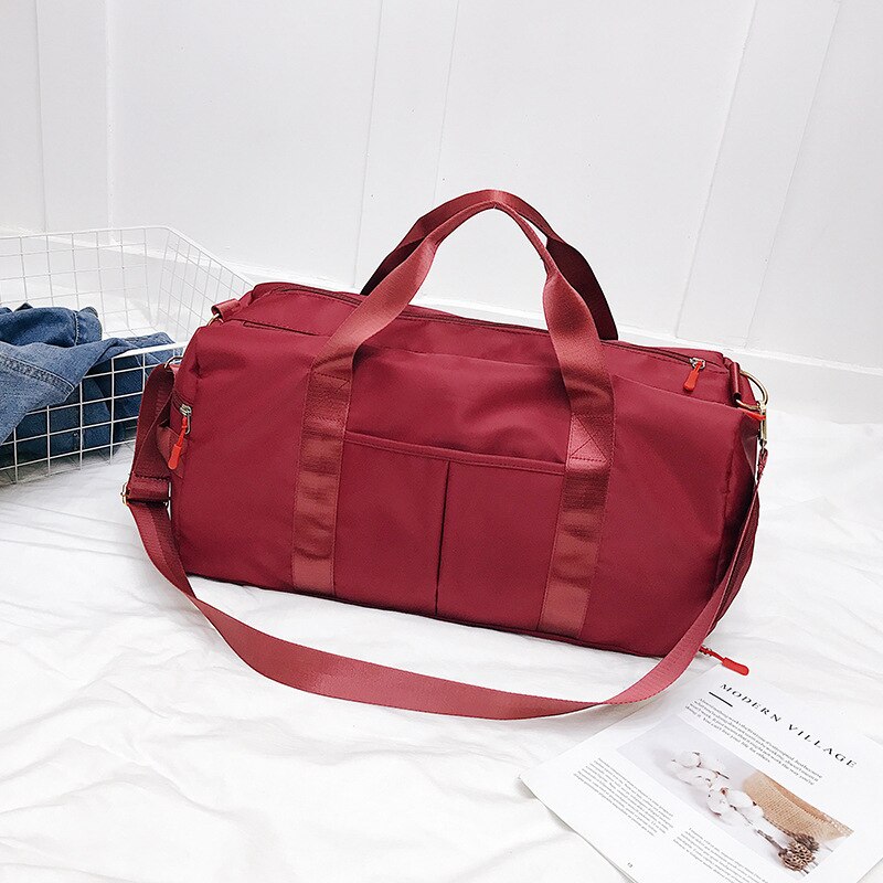 Multifunctionele reistas, draagbare reistas, waterdichte opbergtas, opvouwbare unisex tas, nylon tas: Rood