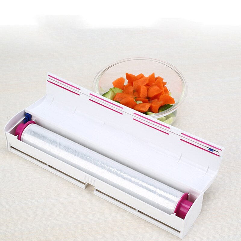 Voedsel Plastic Cling Wrap Dispenser Conserveermiddel Film Cutter Keuken Tool Accessoires Koken Gereedschap C1210 J