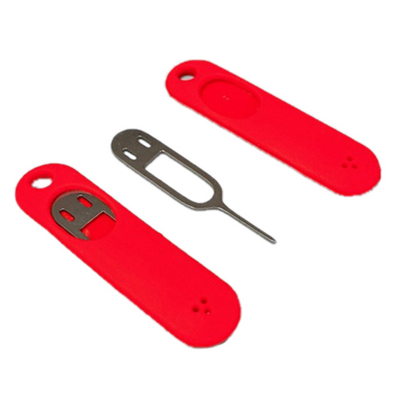 1pc Draagbare Anti-verloren Sleutelhanger met Sim-kaart Remover Openning Tool voor Mobiele Telefoons Lade Eject Pins Naaldopener Ejector