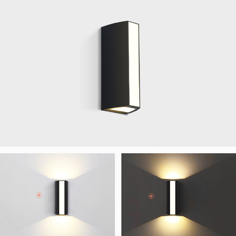 Outdoor Waterdichte Led Wandlamp Eenvoudige Stijl Tweekoppige Wandkandelaars Home Binnenplaats Terras Balkon Tuin Veranda Wandlamp