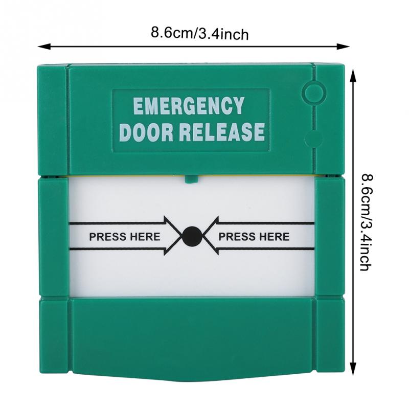 Break Glass Fire Alarm Emergency Door Release Button Switch Control Access Switch Flame-retardant PC Material