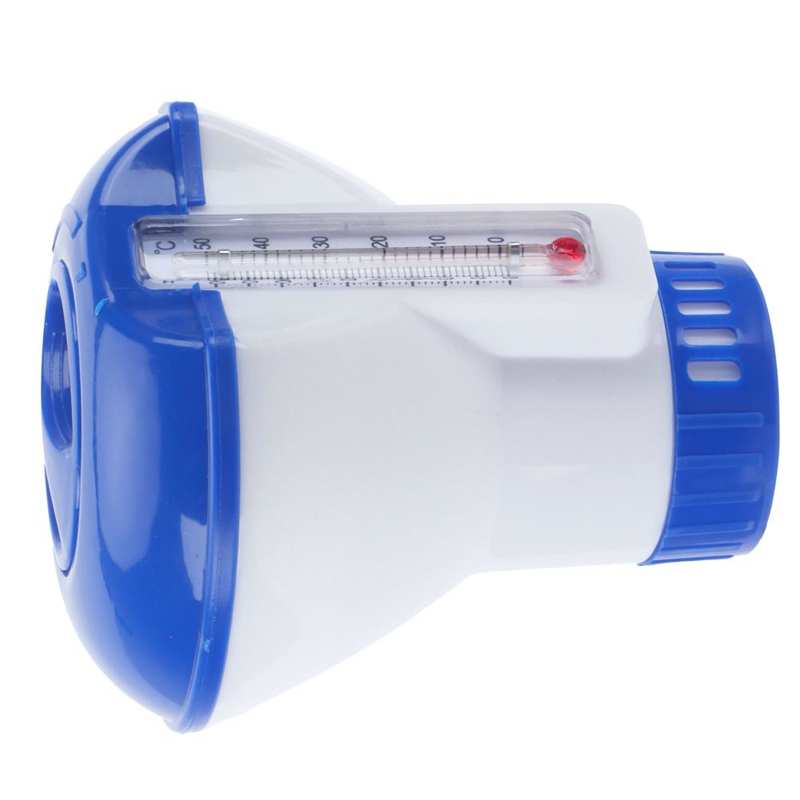 5in Floating Pool Chemical Dispenser with Thermometer Floating Chlorine Dispenser