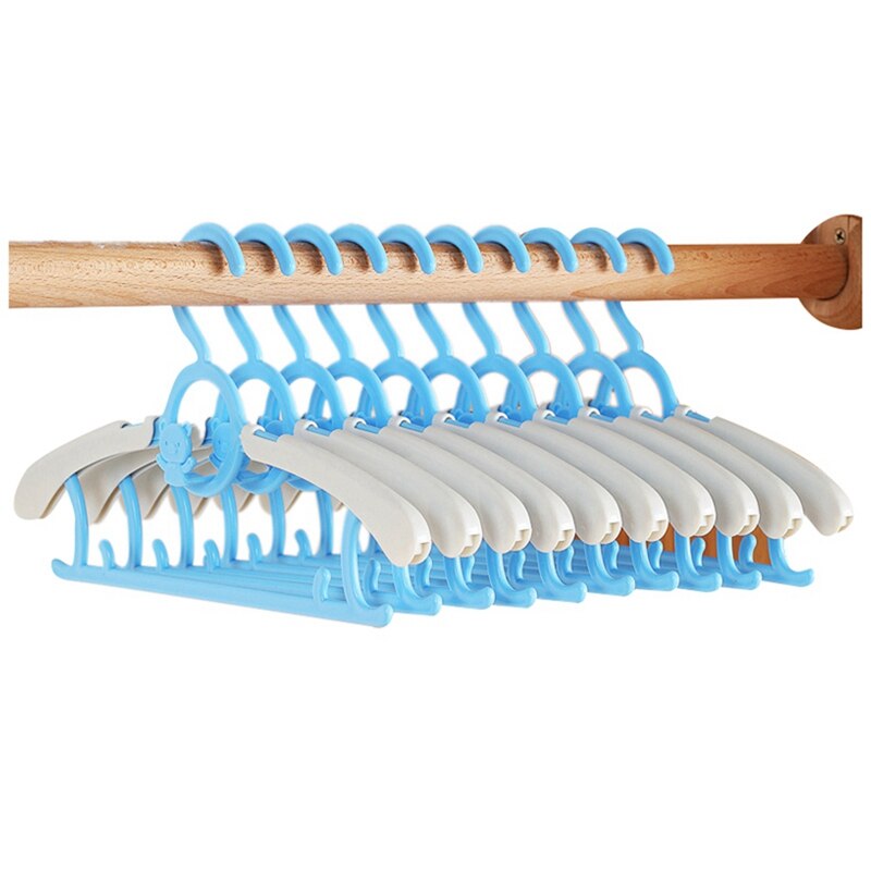 Cintre pour vêtements de bébé, 20 pièces, supports flexibles, exposition de vêtements en plastique pour enfants, cintres pour manteaux d&#39;enfants Non marquants: Bleu