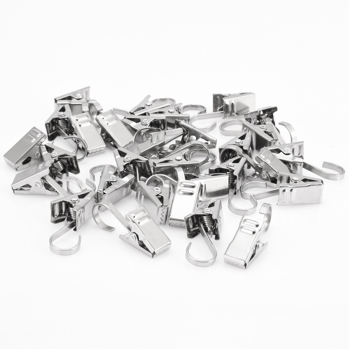 Gordijn Clips Met Haken Rvs Voor Draperie Foto 'S En Woondecoratie Silver Tone 30 Of 50 Stuks Pack Van 30