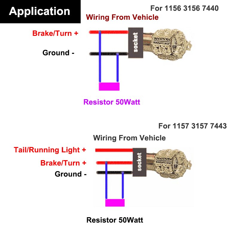 4pcs 50W 8ohm Steering lamp resistance Turn Signal Load Resistors LED Fast Flash Accessor Load Indicator Resistor Signal Blinke